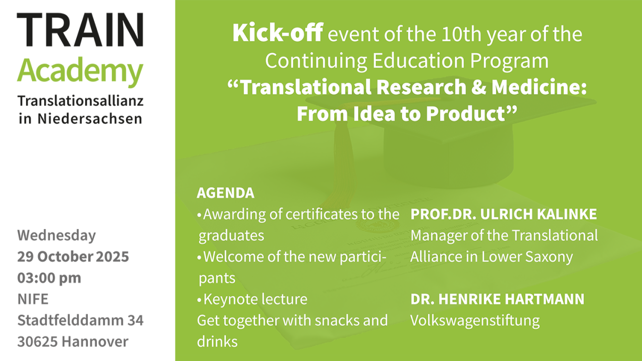 Auftaktveranstaltung für den 10. Jahrgang der berufbegleitenden Weiterbildung „Translationale Forschung & Medizin: Von der Idee zum Produkt“